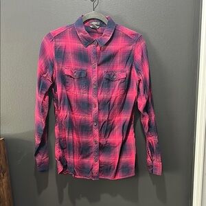 Eddie Bauer Red and Black Plaid Shirt